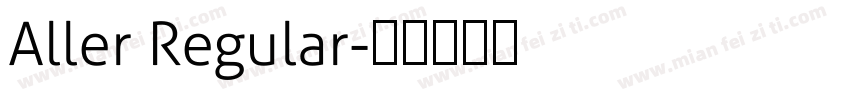 Aller Regular字体转换